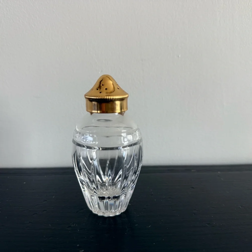 Waterford | Crystal Hanover Salt Shaker With Gold-Tone Lid Discontinued Marquis
